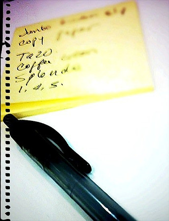 Post it Note with Pen